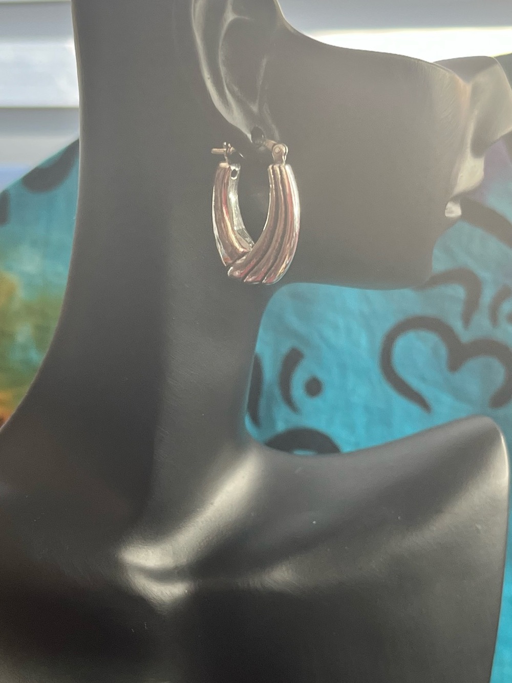 New 925 Sterling Silver Triple Twist Oval Hoop Earrings – 1”
